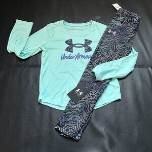 NWT Under Armour Leggings & Tunic Set Girls Size 5
